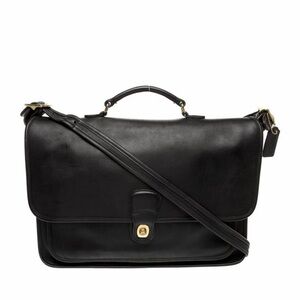 Coach Black Leather Messenger Bag